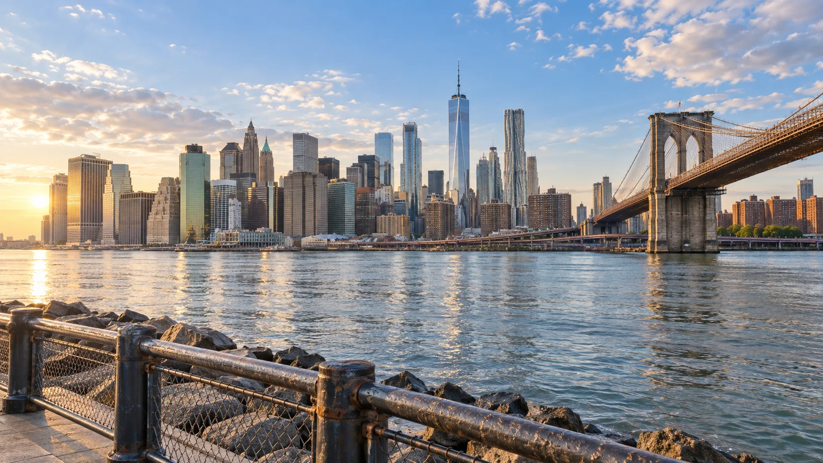 New York waterfront, illustrative destination image
